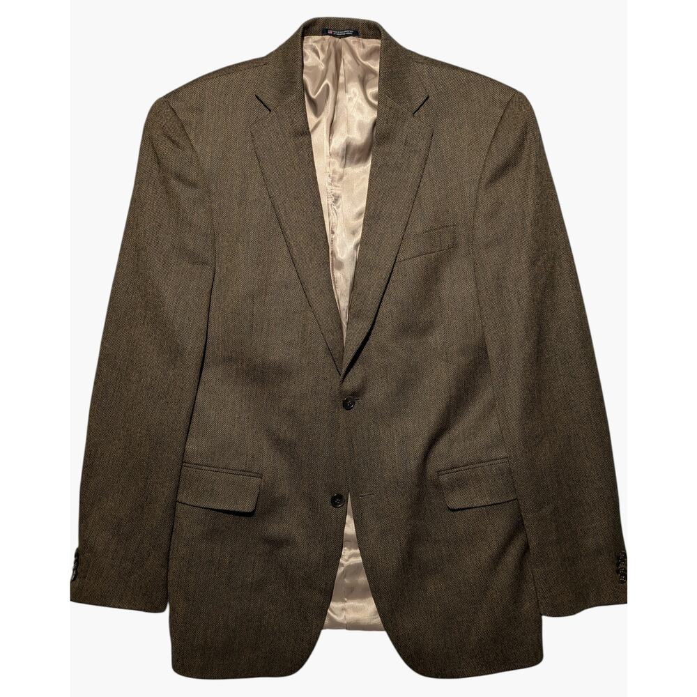 Hart Schaffner Marx Wool Tweed Blazer Mens 42XL‎ Brown USA Made Sport Coat